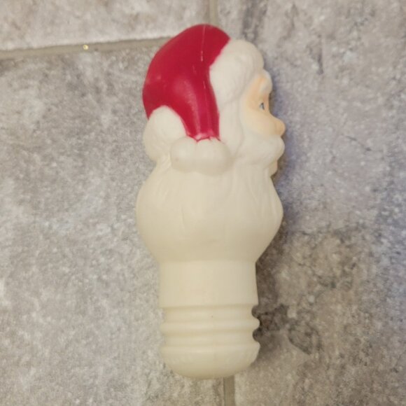 vintage plastic toy Santa candy stopper 4.5” tall hong kong - Picture 3 of 8